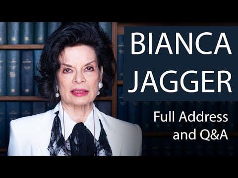 Bianca Jagger | Full Address and Q&A | Oxford Union