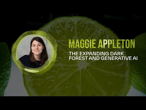 Maggie Appleton – The Expanding Dark Forest and Generative AI – beyond tellerrand Düsseldorf 2024