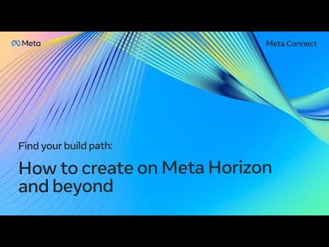 How to Create on Meta Horizon and Beyond