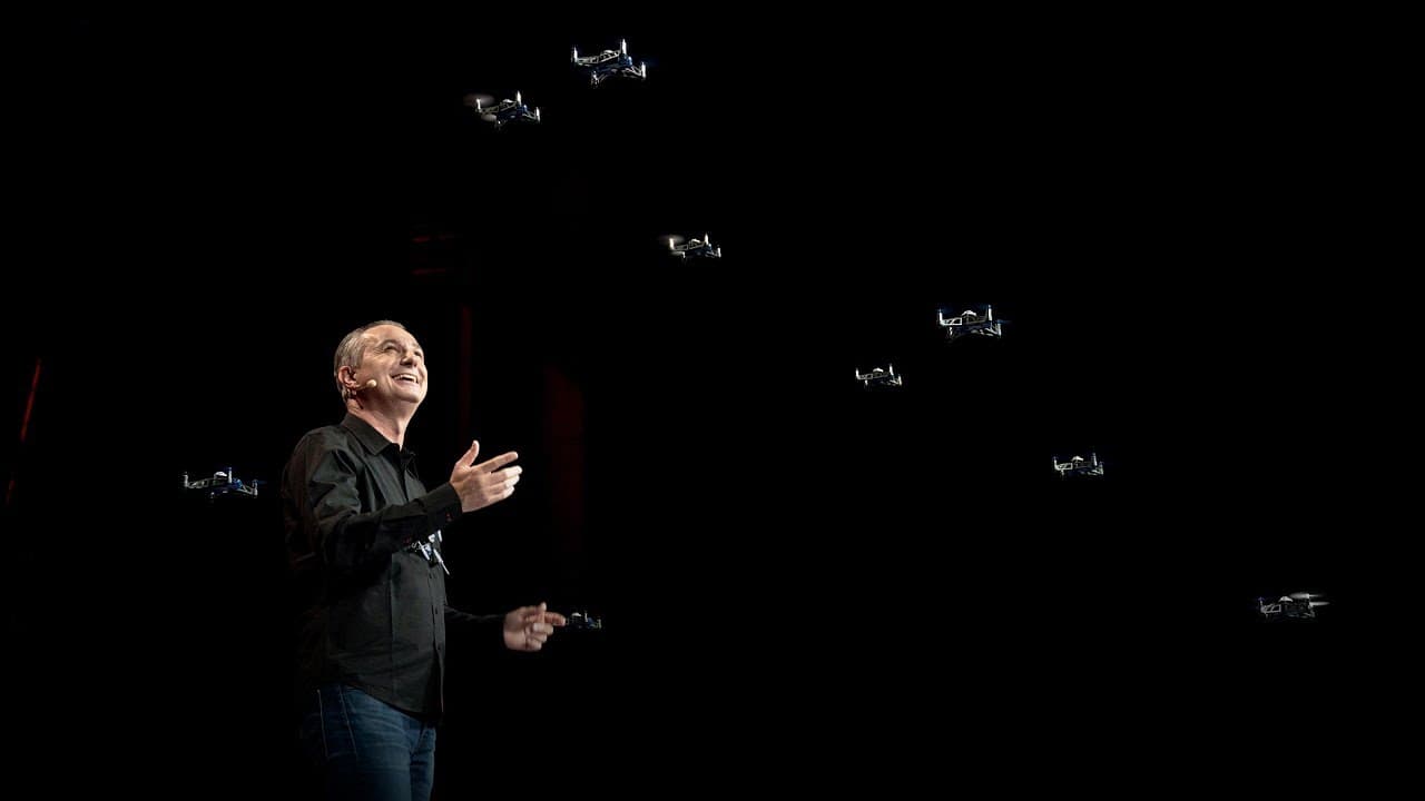 A swarm of mini drones makes ... magic!