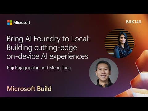 Building cutting-edge on-device AI experiences | BRK146